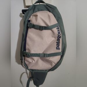 Patagonia Cream and Green Belt Bag